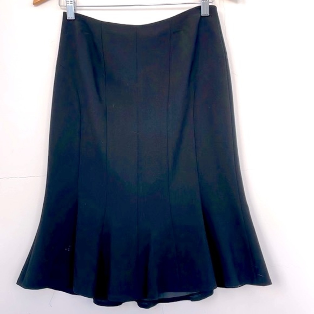 Ann Taylor Black Flare Skirt, Fully Lined, Size 4P